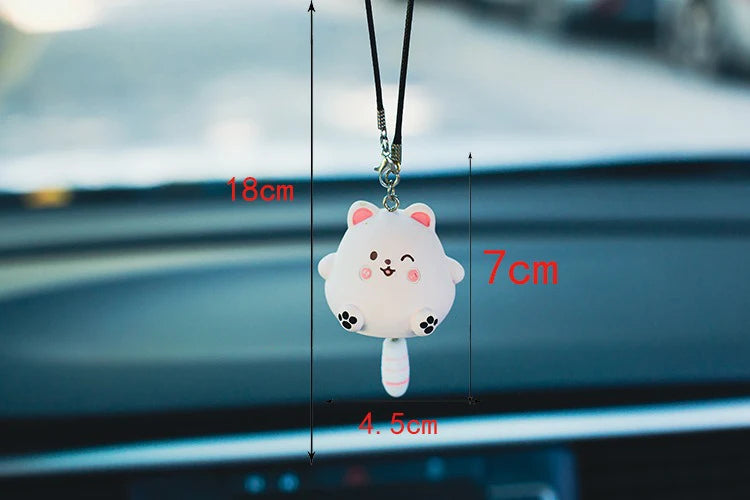 CowLost | product_id-resin-chubby-anime-cat-rearview-mirror-pendant-with-wagging-tail-ornament-gift |7