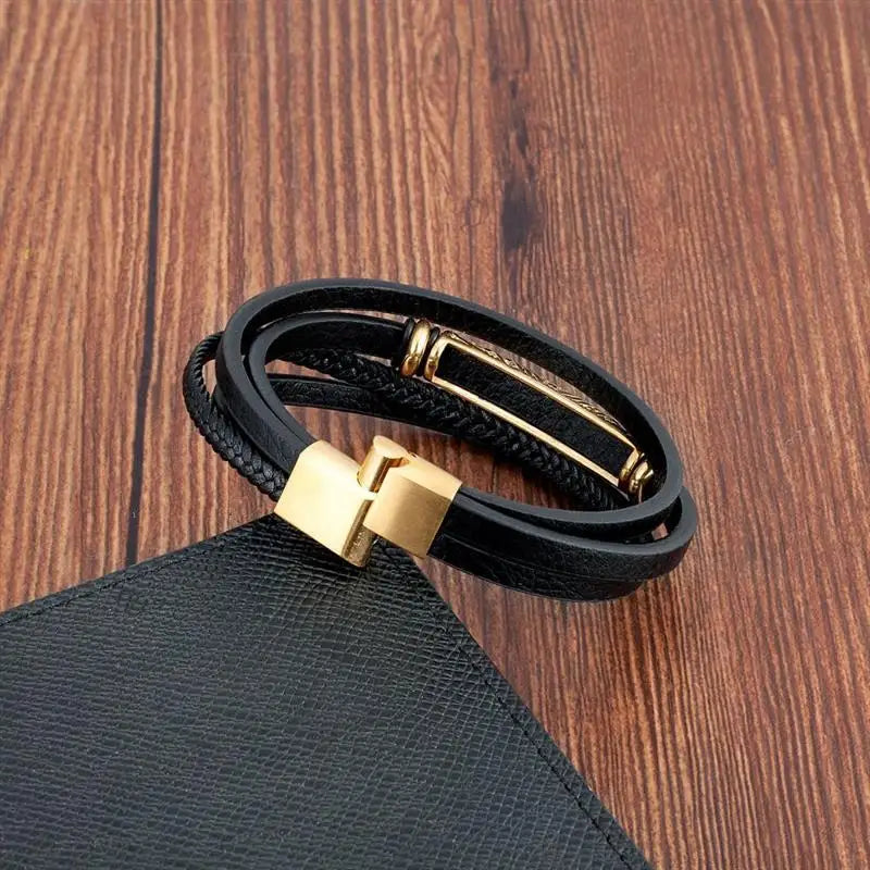CowLost | multilayer-stainless-steel-insert-bracelet-viking-leather-bracelets-for-men |24