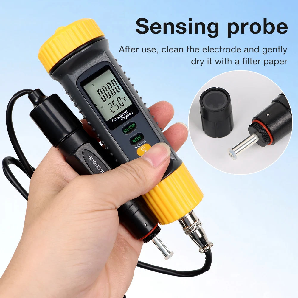 Bluetooth Digital Dissolved Oxygen Meter 0-20 mg/L DO Tester for Pool Hydroponics Aquaculture