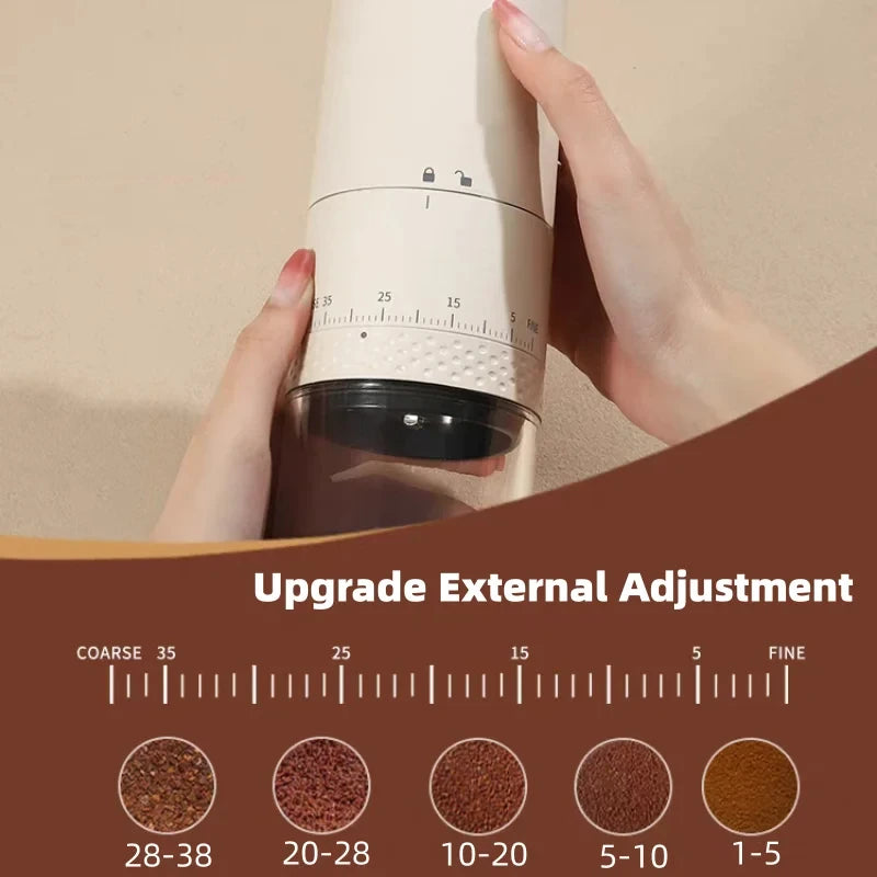 CowLost | product_id-homefish-1500mah-electric-type-c-rechargeable-coffee-burr-grinder-90g-capacity |9