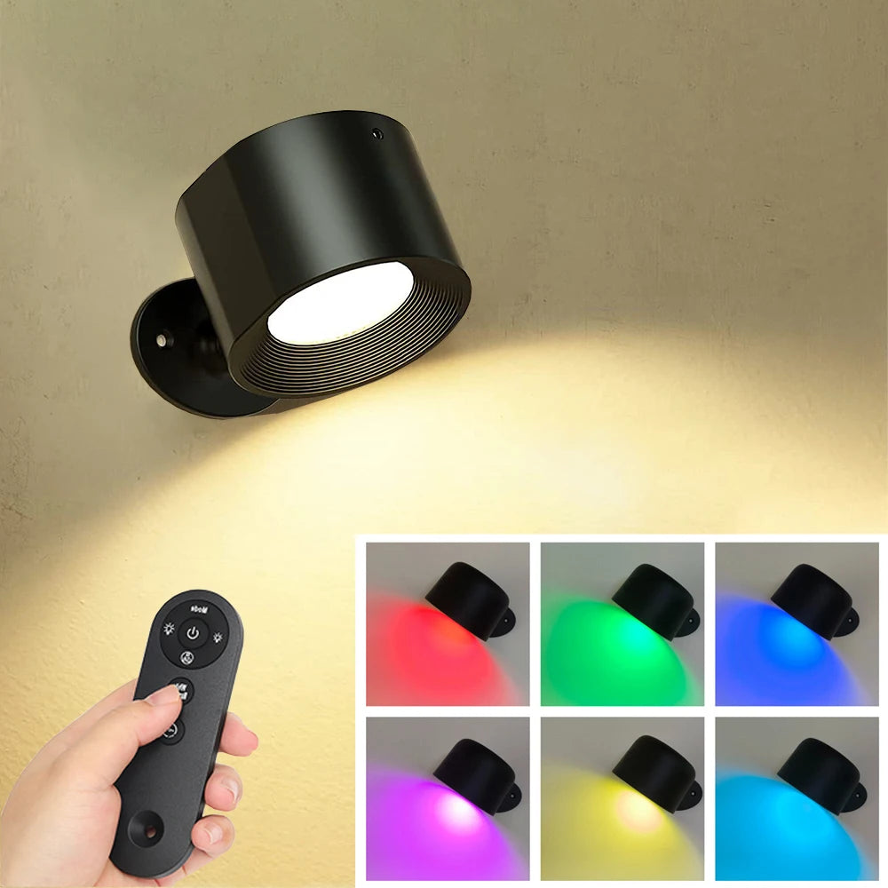 CowLost | product_id-kfvc-usb-rechargeable-led-wall-lamp-360-rotatable-touch-remote-wireless-night-light-for-bedroom-bedside-reading |1
