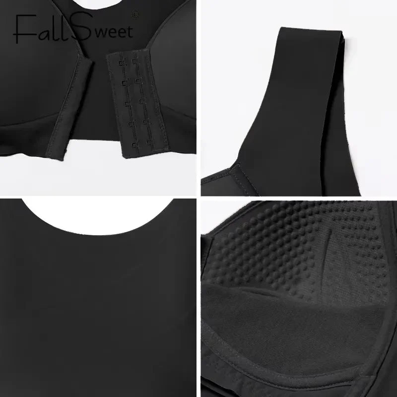CowLost | product_id-fallsweet-seamless-wire-free-front-closure-push-up-bra-for-women-large-size |3
