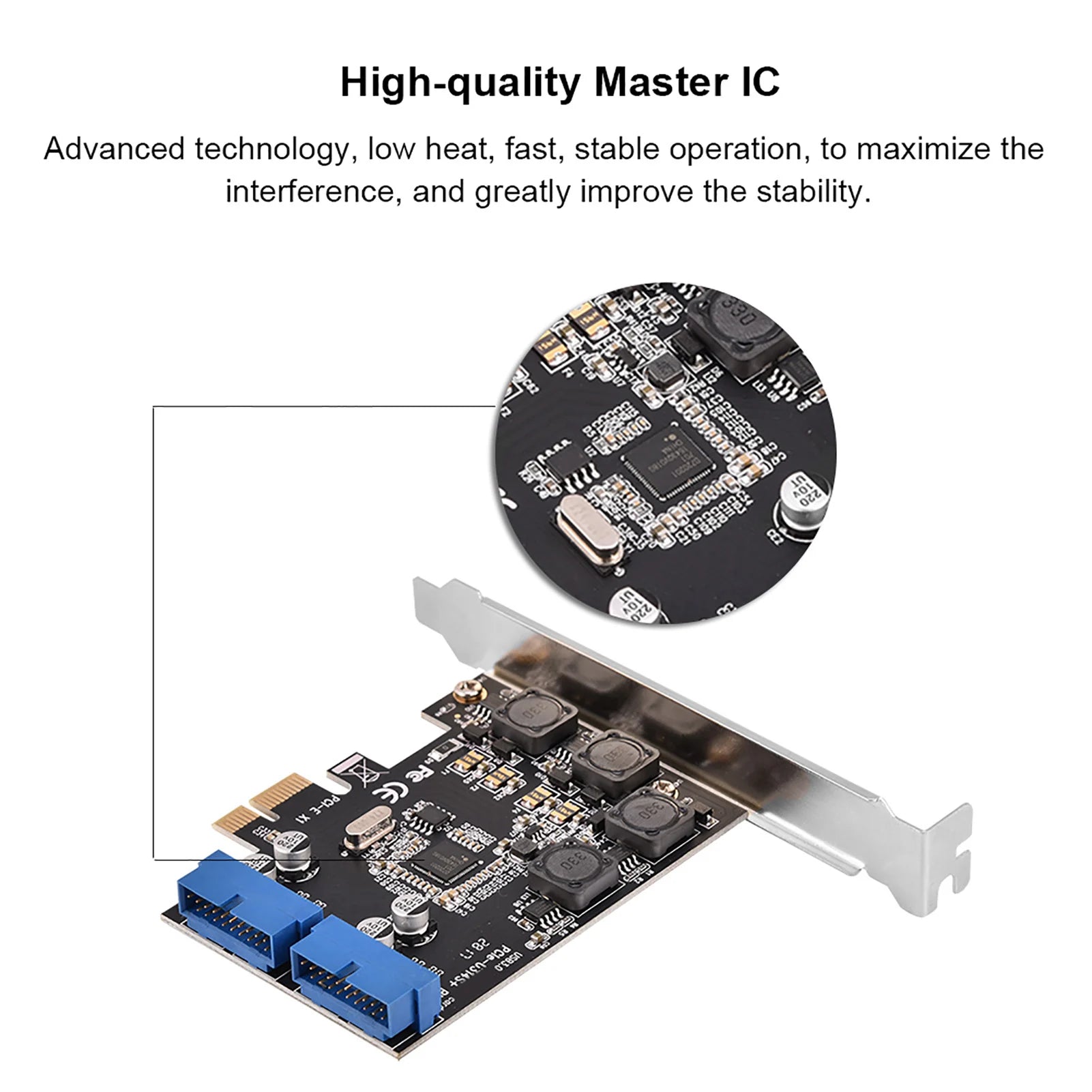 CowLost | pci-e-usb-3-0-header-pcie-pciexpress-to-internal-2-port-19pin-header-usb-3-0-expansion-card-with-low-profile |5