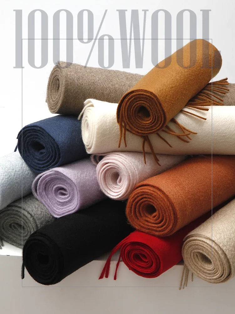 CowLost | winter-pure-long-wool-scarf-women-luxury-brand |7