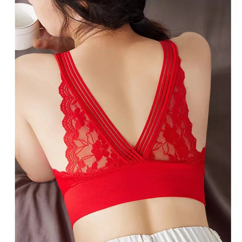 CowLost | product_id-wireless-lace-push-up-bra-for-small-chest-anti-sagging-shockproof-beautiful-back-womens-underwear |3