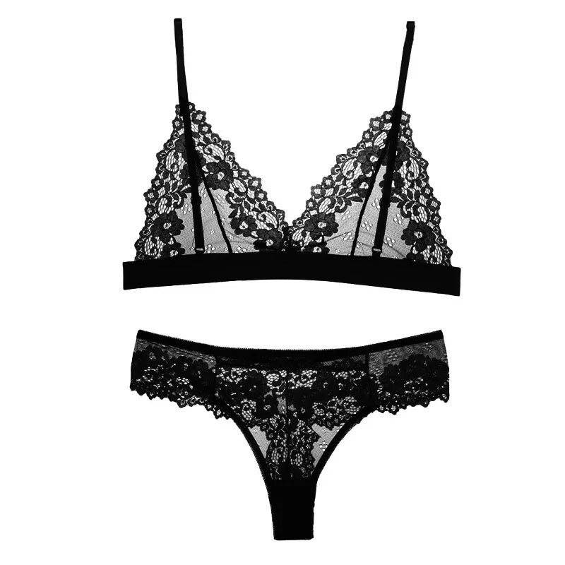 CowLost | ultra-thin-lace-bra-sets-womens-summer-sexy-lingerie |8