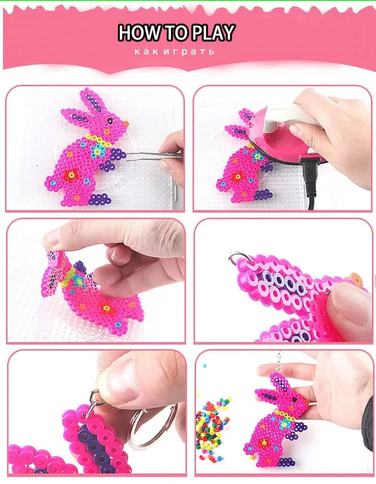 Perler 5mm Hama Beads 4800pcs 24 Colors Educational DIY Puzzle Toy Gift EVA Food Grade