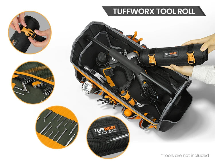 CowLost | 1tool-roll-up-bag-gifts-for-men-dad-husband-him-fathers-day-portable-foldable-tools-storage-for-men-heavy-duty-tool-organizer |8