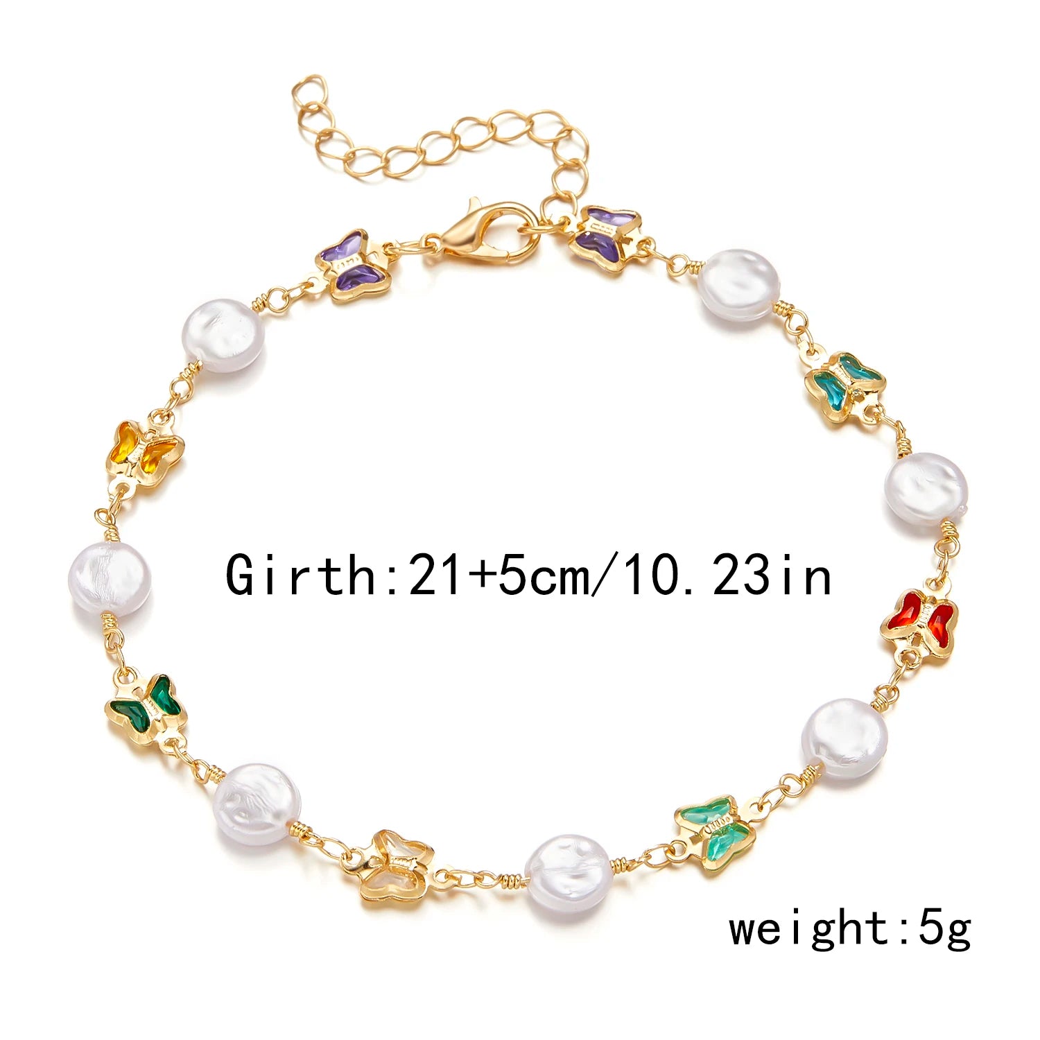 CowLost | vintage-boho-love-heart-crystal-colorful-anklet-for-women |27