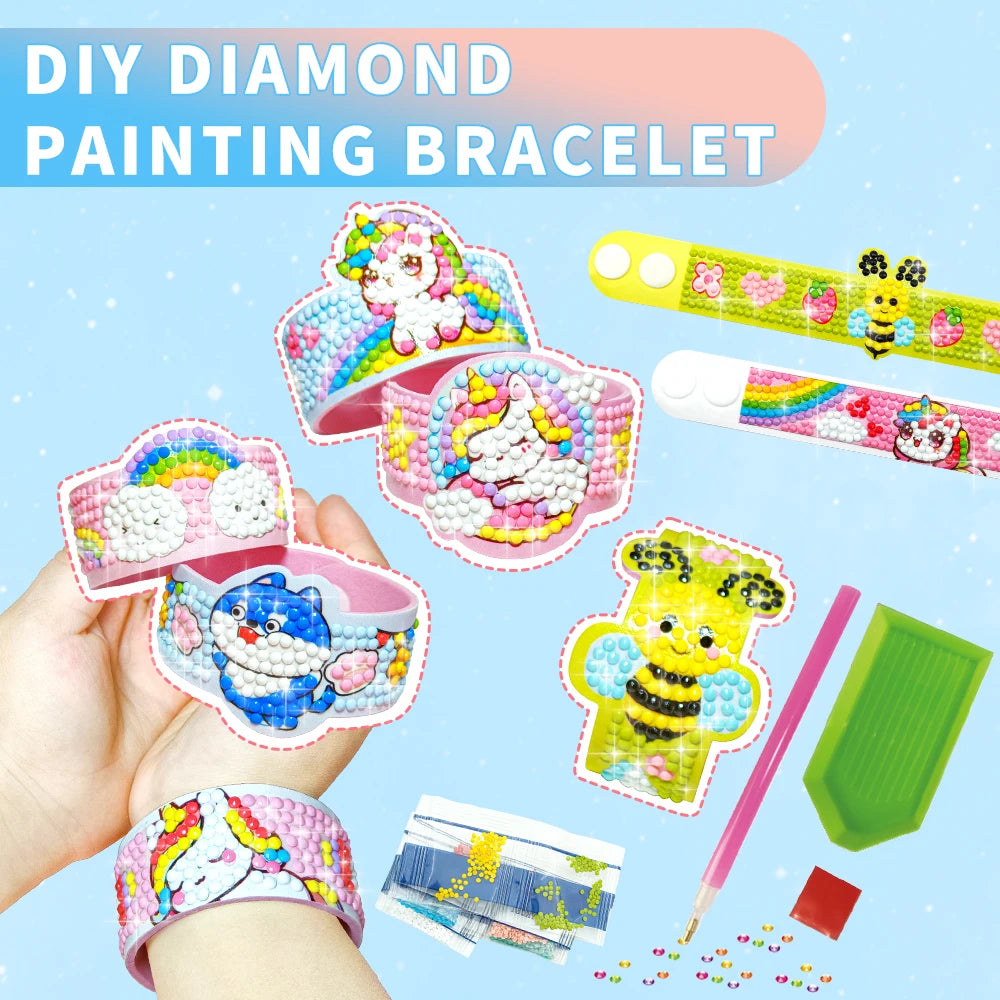 CowLost | product_id-diy-childrens-diamond-drawing-bracelet-kit-with-eva-wristband-gift |10