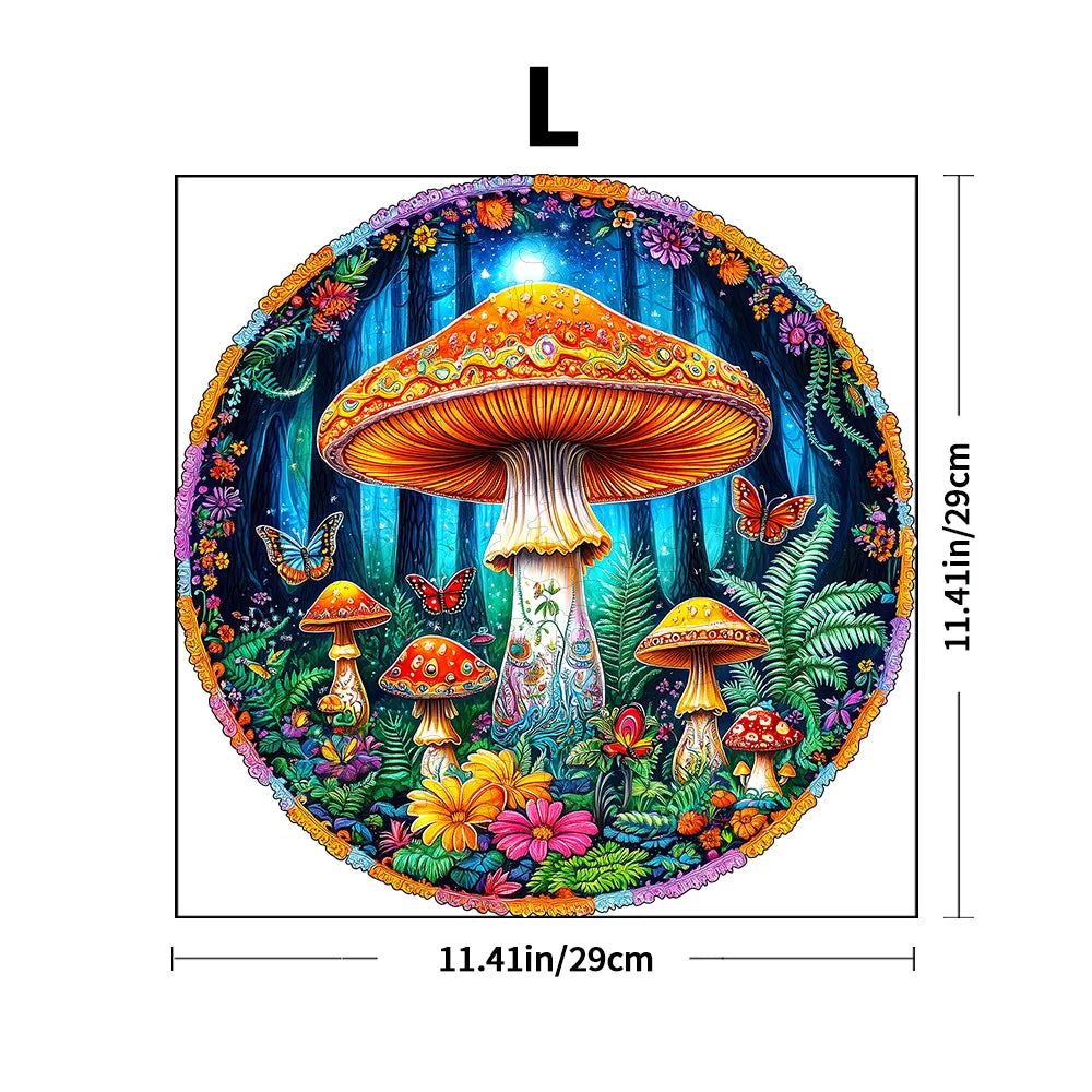 CowLost | product_id-enchanted-forest-mushroom-wooden-jigsaw-puzzle-premium-brain-teaser-gift-box |9