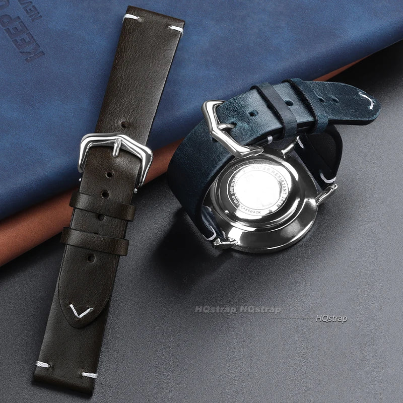 CowLost | product_id-genuine-cowhide-leather-watch-strap-18-24mm-oil-wax-discoloration-retro-wristband |13