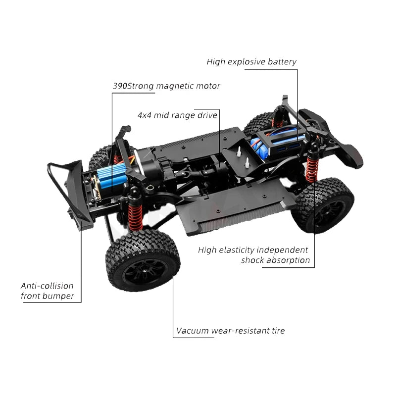 CowLost | fencing-barriers-mn128-1-12-4wd-rc-jeep-model-2-4g-remote-control-led-light-off-road-climbing-truck-electric-toy-car-gift-for-boy |12