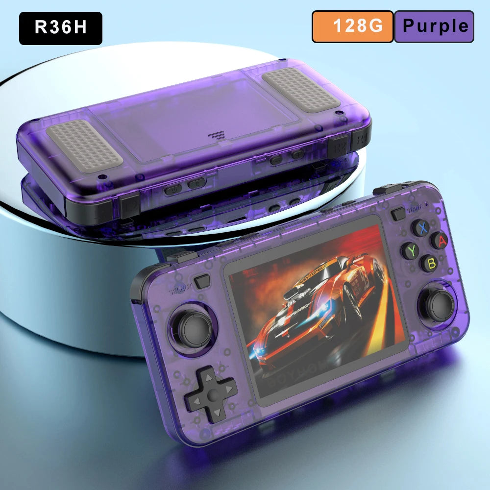 CowLost | game-timers-boyhom-r36h-retro-handheld-game-console-3-5-ips-linux-64g-128g |16