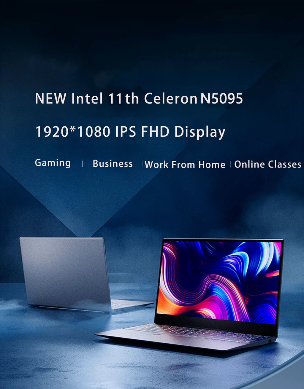 CowLost | laptop-15-6-inch-ips-screen-16gb-ram-intel-11th-n5095-business-netbook-windows-10-11-pro-gaming-office-notebook |6