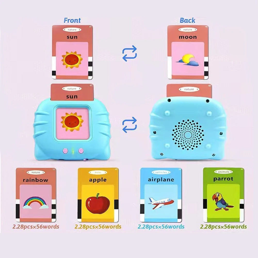 Talking Flashcards Early Education Electronic Montessori Toy for Kids Toddlers Preschool Gift