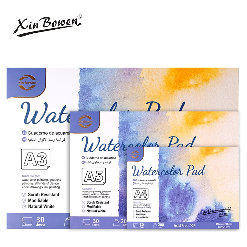 CowLost | watercolor-book-with-coarse-grain-200g-thickened-with-full-wood-pulp |1
