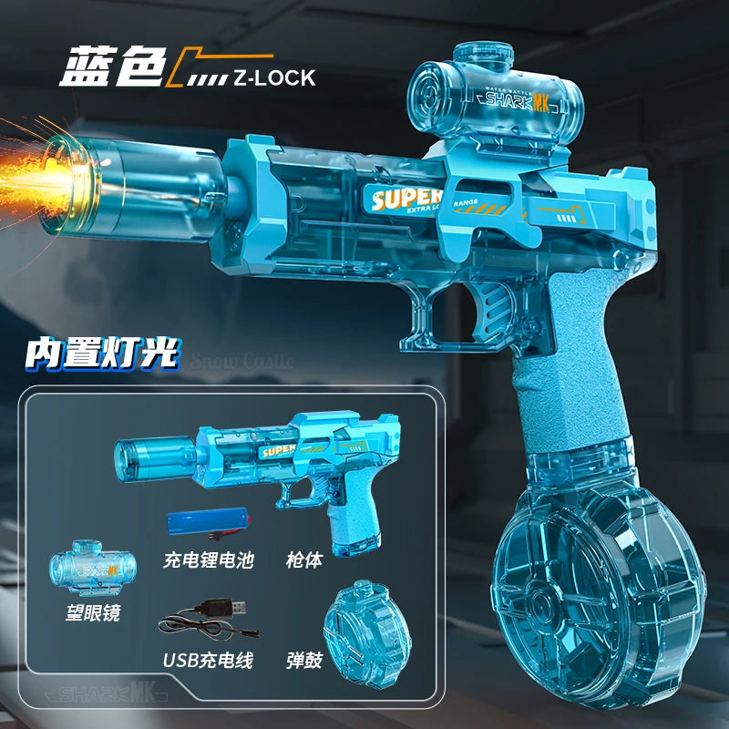 Portable Automatic Electric Burst Water Gun Toy for Kids Outdoor Play