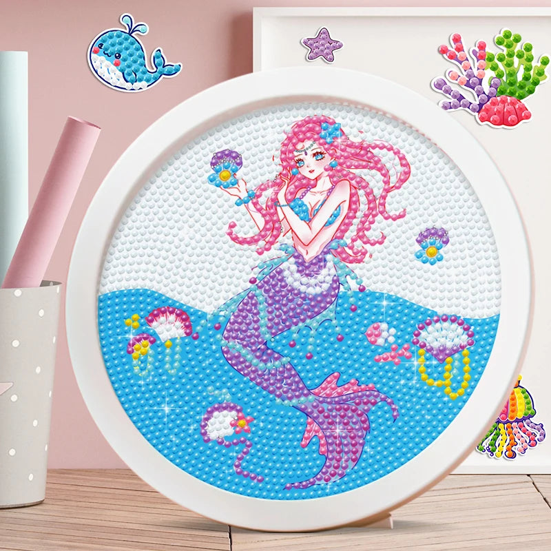 CowLost | product_id-diy-unicorn-mermaid-cartoon-diamond-painting-set-gift-home-decor-for-girls |9