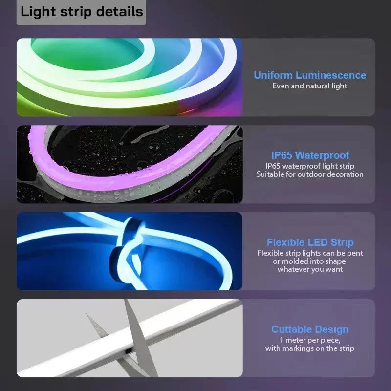CowLost | light-ropes-strings-product_id-rgbic-neon-led-strip-light-5v-usb-bluetooth-music-sync-waterproof-tape-for-gaming-room-party-decoration |9