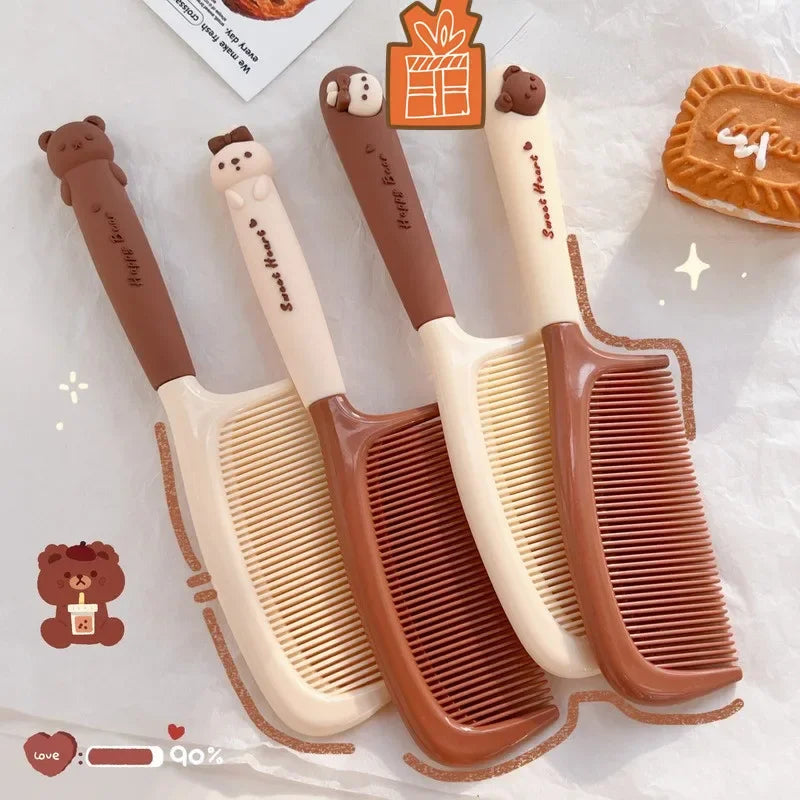 1pc Cute Cartoon Baby Hair Brush Milk Tea Color