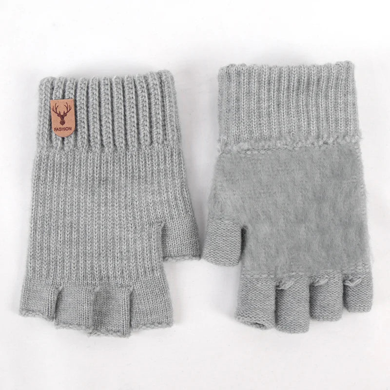 CowLost | activewear-pants-unisex-elastic-knitted-fingerless-winter-gloves |6