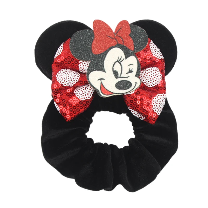 CowLost | cute-disney-castle-fireworks-balloons-hair-scrunchies-velvet-hairband-for-girls |13