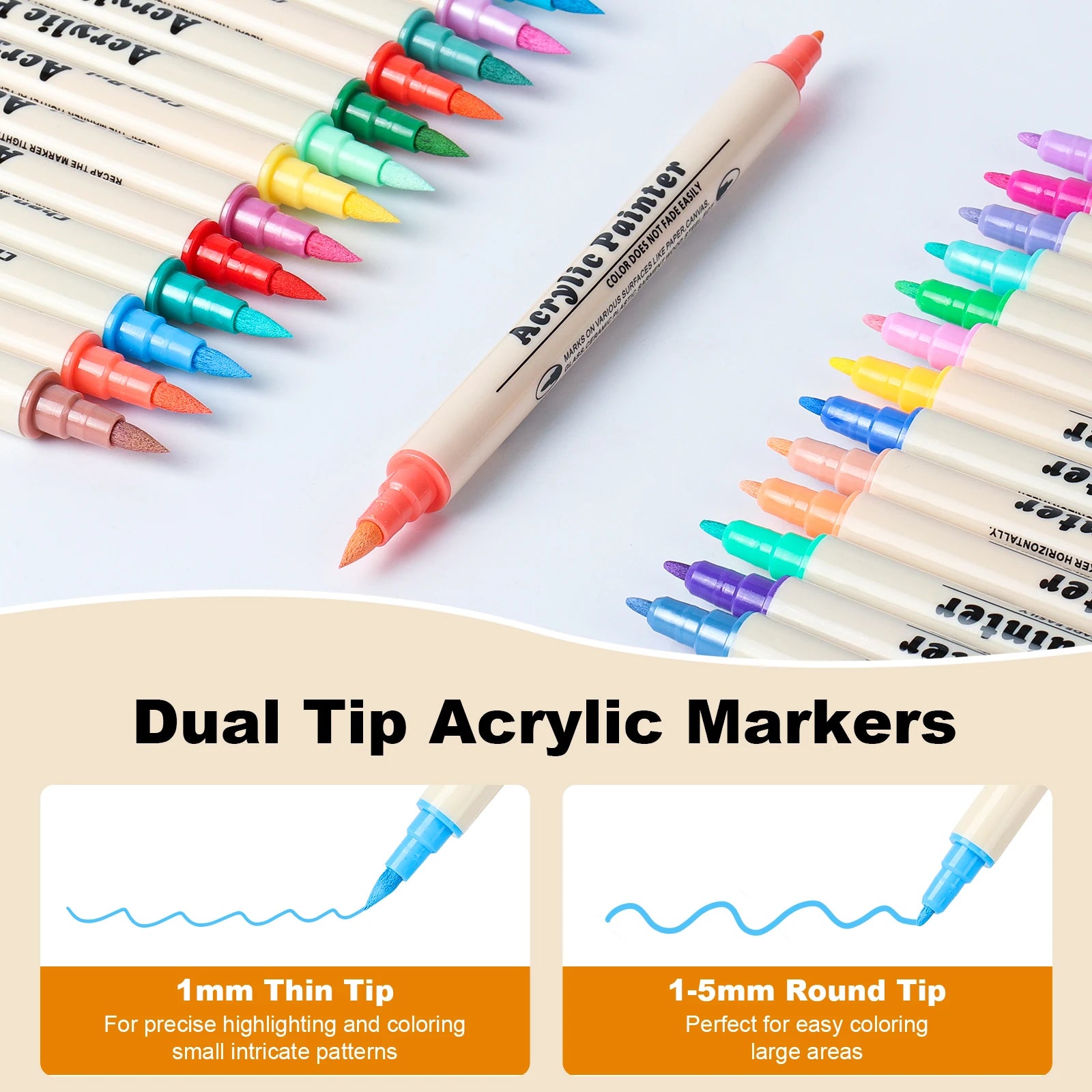 CowLost | product_id-chenrui-dual-tip-acrylic-paint-markers-60-80-colors-for-wood-canvas-glass-ceramic-diy-graffiti |3