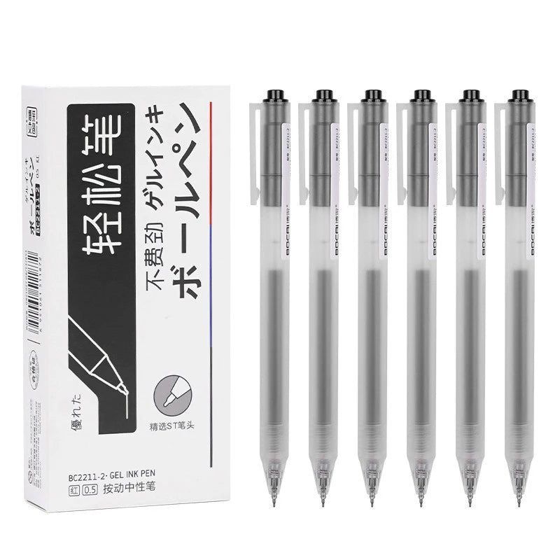 CowLost | product_id-6-pcs-0-5mm-st-synergy-tip-retractable-quick-dry-gel-pens-for-school-office |2