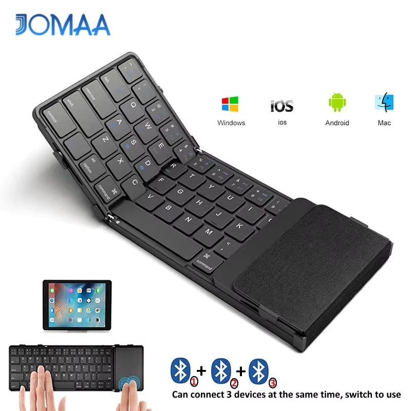 CowLost | product_id-jomaa-wireless-folding-bluetooth-keyboard-with-touchpad-for-tablet-ipad-iphone-rechargeable |1