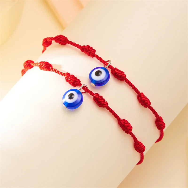 CowLost | lucky-handmade-7-knots-red-string-couple-bracelet-for-women |9