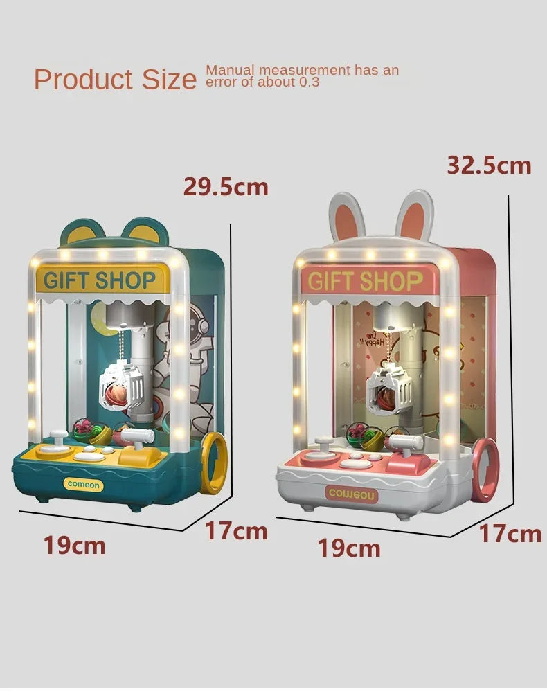 Cartoon Automatic Mini Claw Machine Toy for Kids Play Gift