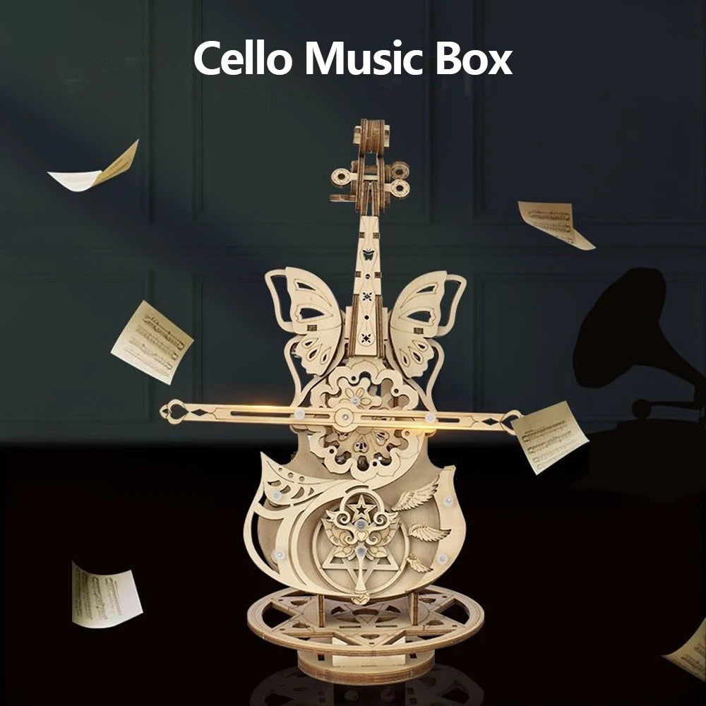 CowLost | 3d-puzzle-wooden-cello-model-diy-assembly-violin-music-box-building-kits-home-living-room-decor-crafts-gift-for-adults-kids |8