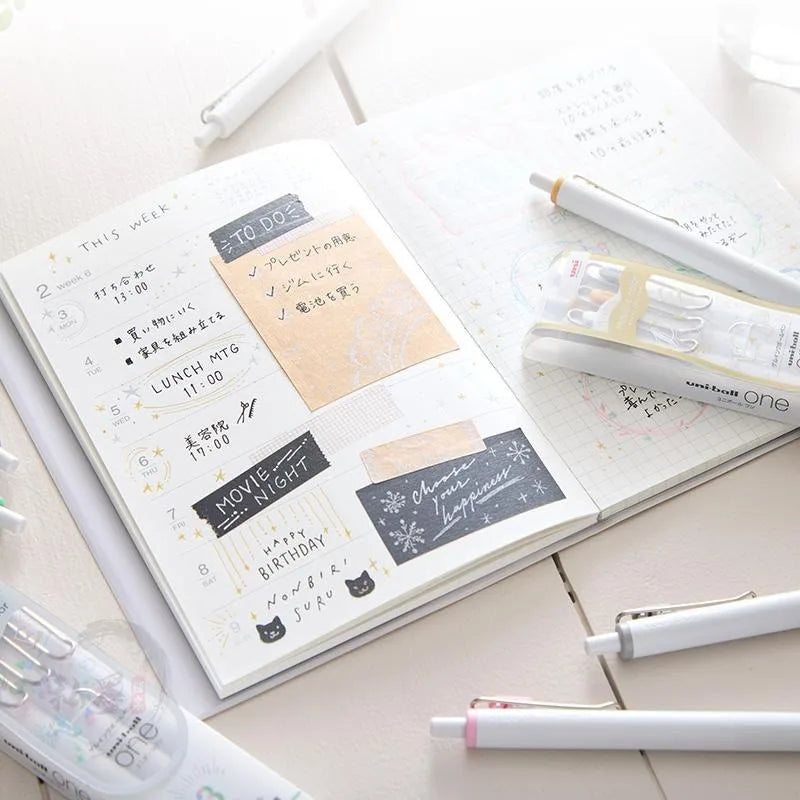 CowLost | product_id-uni-ball-one-gel-pen-1-or-3pcs-white-gold-silver-smooth-ink |4