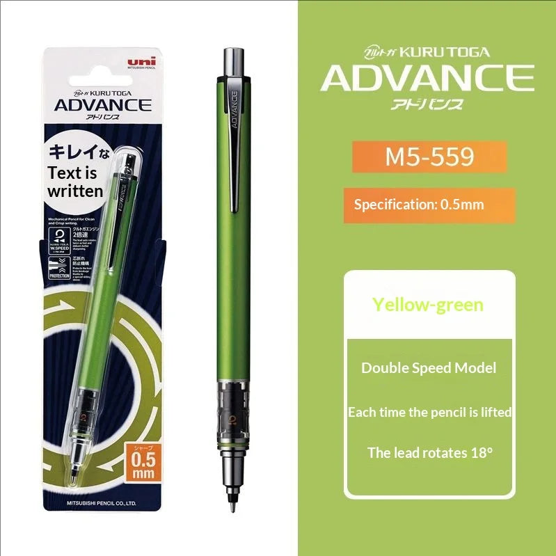 CowLost | product_id-uni-kuru-toga-advance-black-tech-mechanical-pencil-0-5mm-double-speed-auto-rotation-anti-break-lead |17