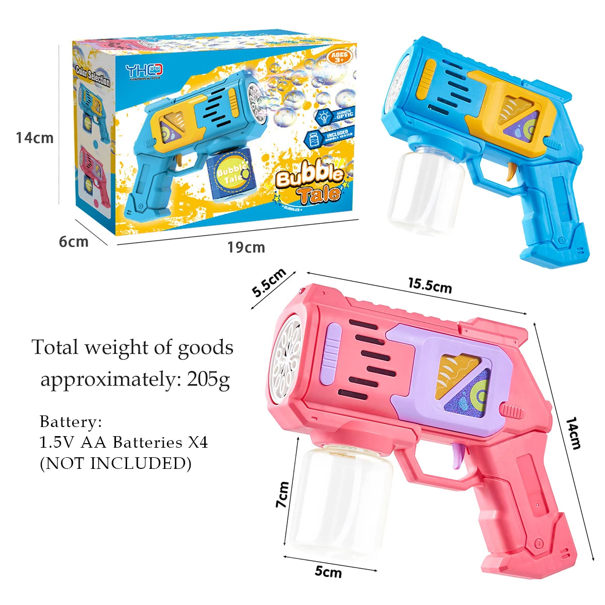 CowLost | product_id-electric-bubble-gun-toy-with-colorful-lights-outdoor-summer-puzzle-gift-no-bubble-liquid-or-battery-included |5