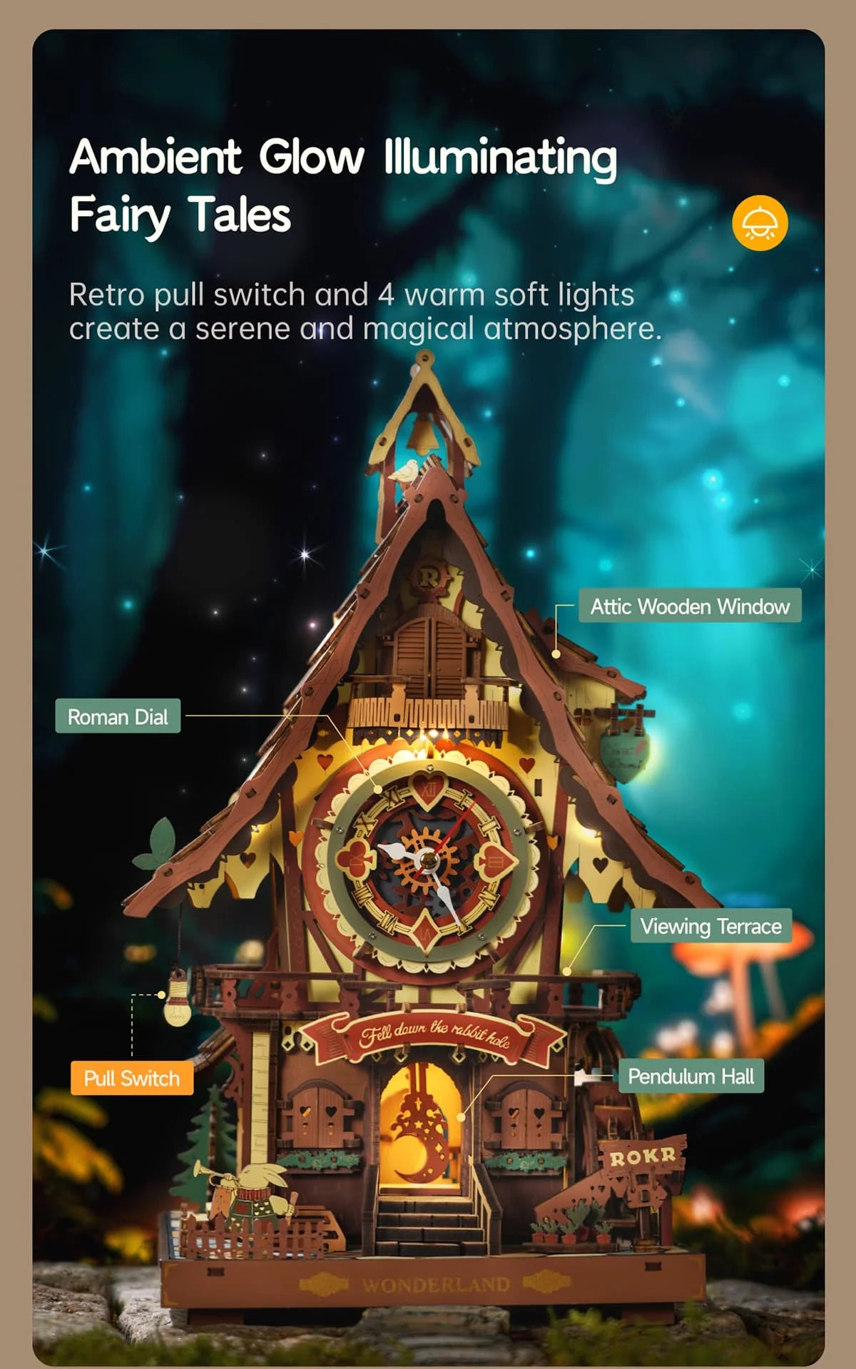 CowLost | fencing-barriers-robotime-rokr-mechanical-3d-wooden-cuckoo-clock-puzzle |10