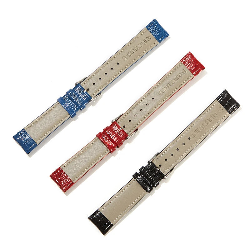 Leather Watch Band Crocodile Texture 12-22mm Wristband Accessories