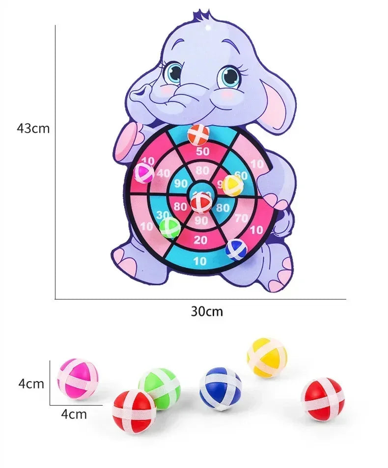 Kids Educational Sticky Ball Dart Board Montessori Indoor Sports Toy Gift
