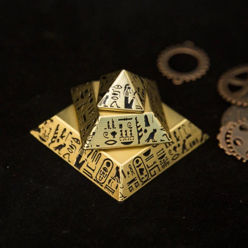 CowLost | pyramid-fingertip-gyroscope-desktop-toy-ancient-egyptian-metal-retro-anti-anxiety-fidget-spinner-for-kids-children-adutls-gifts |5