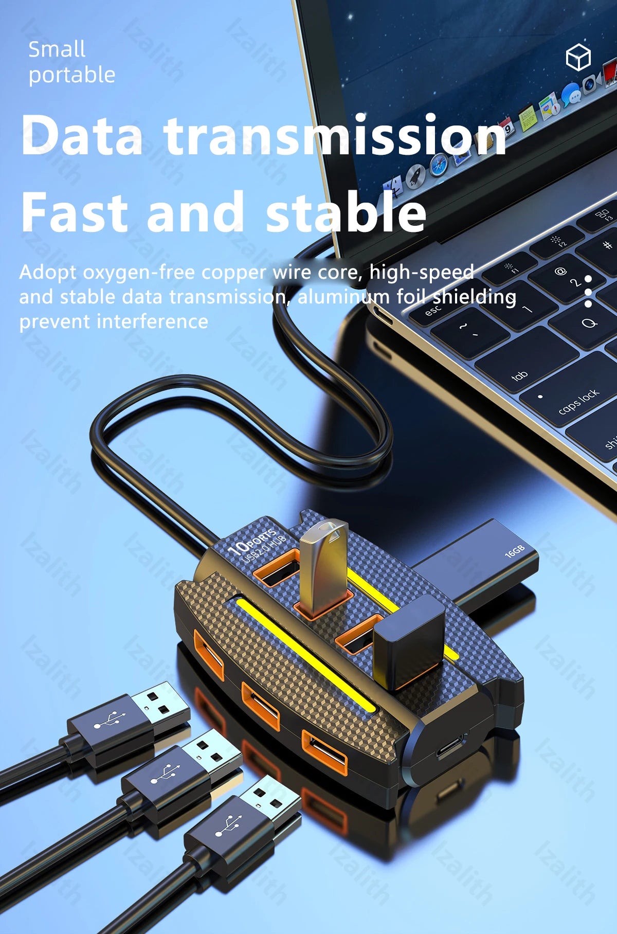 CowLost | usb-hub-10-port-usb-2-0-usb-splitter-card-reader |18