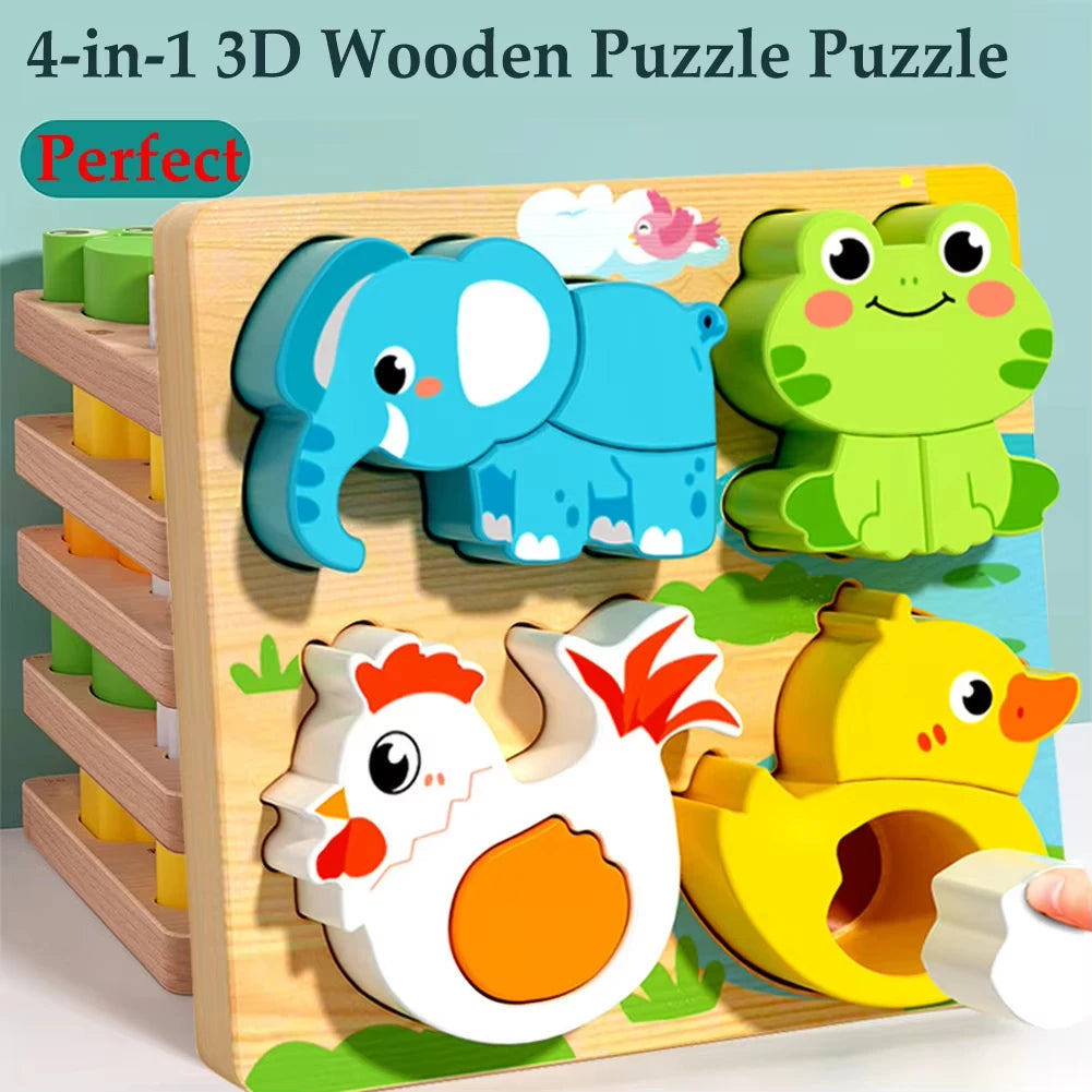 CowLost | fencing-barriers-educational-wooden-puzzle-toy-for-boys-girls-toddlers |4
