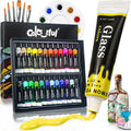 CowLost | wine-glasses-product_id-acrylic-glass-paint-set-with-12-24-colors-6-brushes-palette-waterproof-stain-glass-paints-12ml |1
