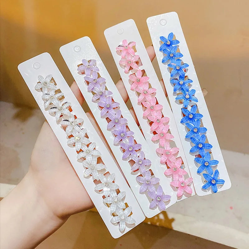 CowLost | 10pcs-set-hair-clip-braided-hair-small-flower |7