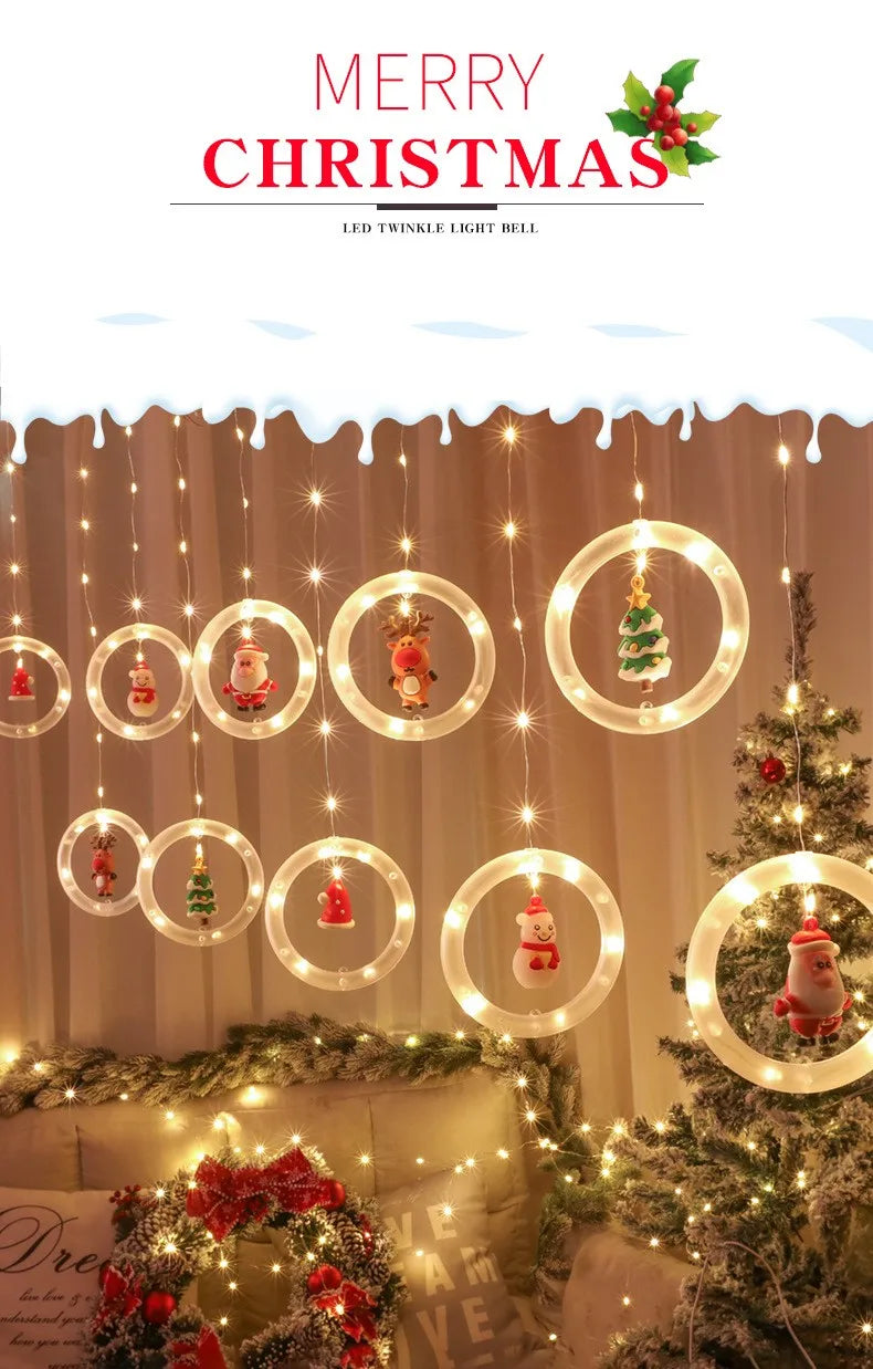 CowLost | product_id-led-usb-christmas-star-santa-curtain-string-lights-for-bedroom-and-living-room |7