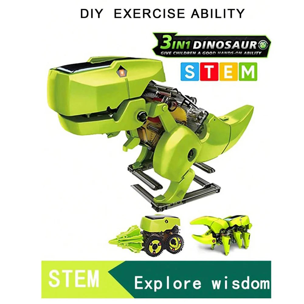 Dinosaur Solar Powered STEM DIY Robot Science Toy Kit for Kids