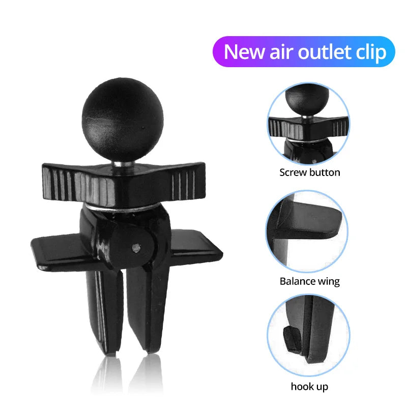 CowLost | product_id-car-phone-holder-17mm-ball-head-air-vent-clip-gravity-magnetic-mount-stand |1