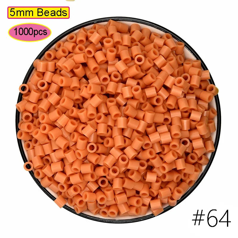 1000pcs 5.0mm Midi Perler Hama Iron Magnetic Beads DIY Puzzle Toy Gift