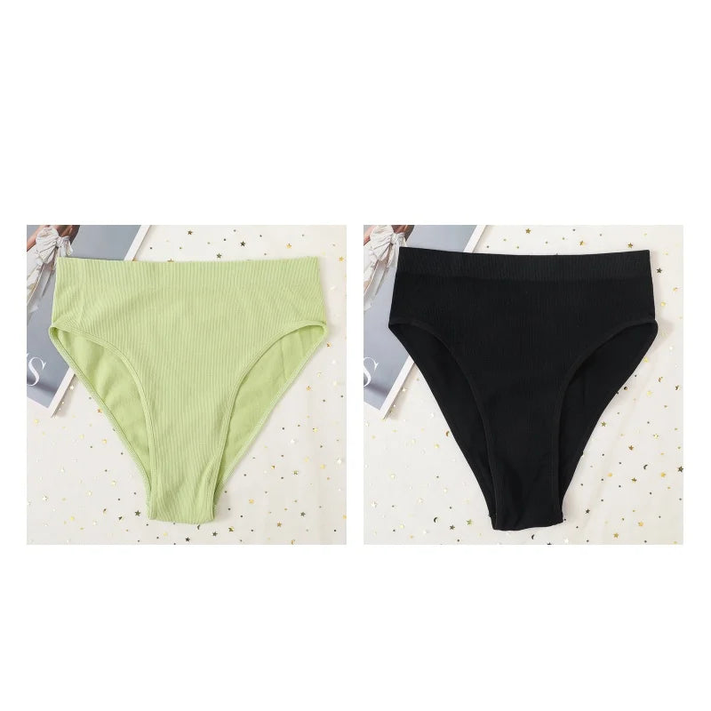 CowLost | product_id-2-pack-seamless-high-waist-womens-briefs-high-leg-solid-panties-s-l |33