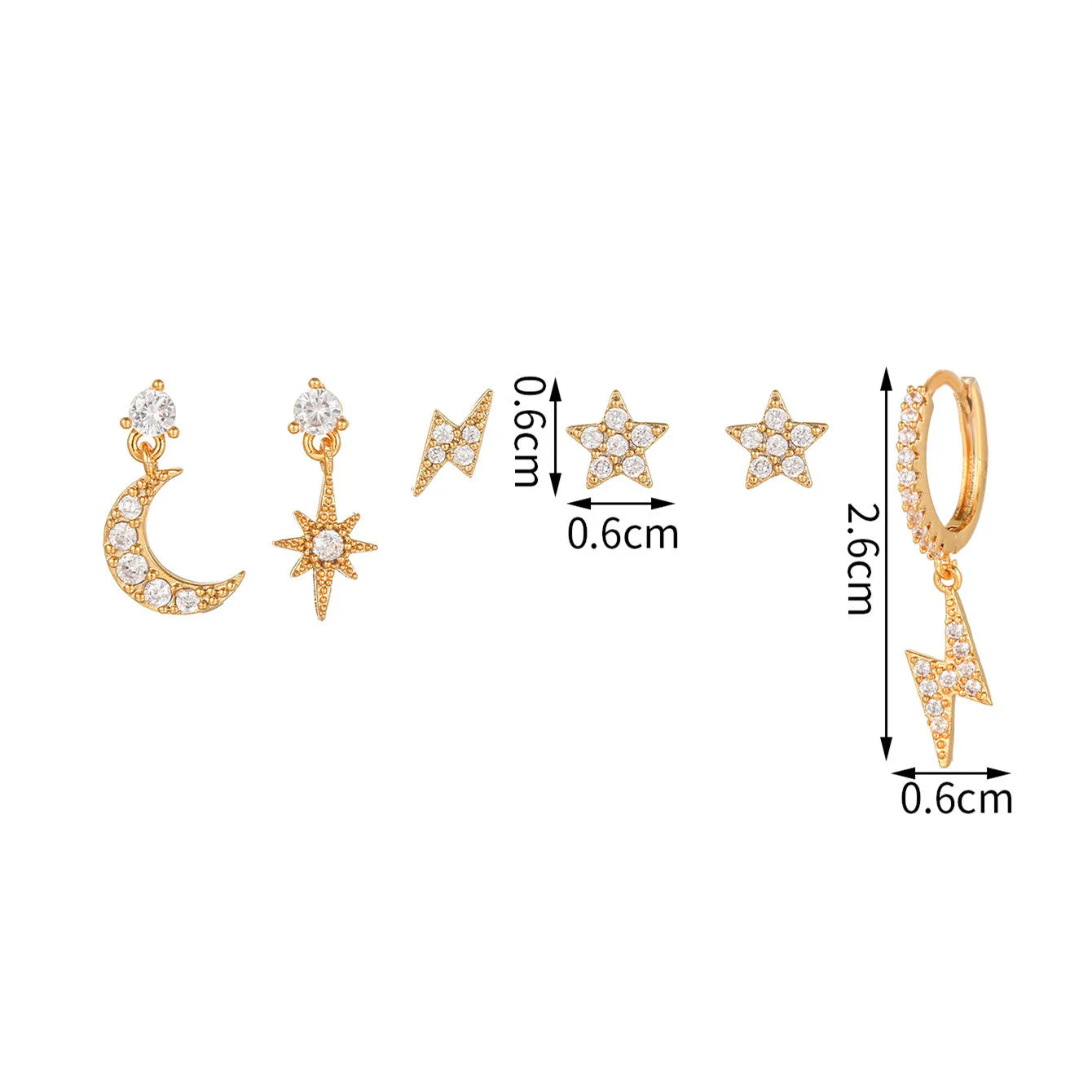 CowLost | business-card-cases-stainless-steel-cubic-zirconia-chain-hoop-earrings-for-women |18